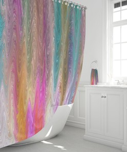 Boho Chic Shower Curtain, Gypsy Home Decor, Peaceful Waters Bath Print, Inspirational Bohemian Bathroom Decor Gift