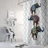 Boho Elephant Shower Curtain with Customizable Options for Kids Bathroom