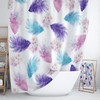 Boho Feathers and Flowers Shower Curtain with Optional Bath Mat Bathroom Set for Gypsy Spirit