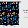 Boho Floral Flower Shower Curtain with Customizable Sizes