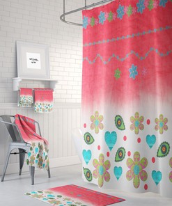 Boho Floral Shower Curtain with Unique Shower Curtains Print