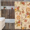 Boho Flowers Shower Curtain, Groovy 60's 70's Hippie Bathroom Accessory, Retro Floral Curtain for Quirky Vibe