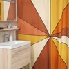 Boho Groovy Shower Curtain, Funky 60's 70's Hippie Bathroom Accessory, Retro Curtain for Unique Touch