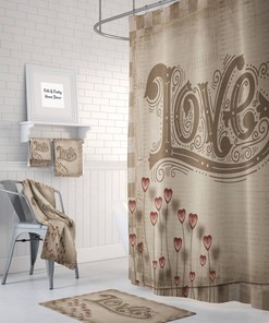 Boho Grunge Shower Curtain with Optional Bath Mat for Unique Bathroom Decor
