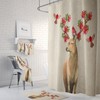 Boho Harmony Shower Curtain Woodland Deer and Cardinals. Optional Set and Options