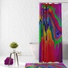 Boho Hippie Shower Curtain | Retro Abstract Wild One Design | Vintage Bathroom Decor