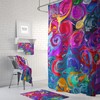 Boho Hippie Shower Curtain with Vintage Bathroom Shower Curtains Print