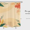 Boho Leaf Shower Curtain with Customizable Sizes and Hooks