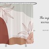 Boho Leaf Shower Curtain with Tropical Leaves and Customizable Sizes