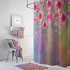 Boho Maximalist Shower Curtain with Floral Print and Bathroom Decor Options