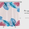 Boho Monstera Shower Curtain with Leaves Design and Customizable Sizes