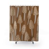 Boho Mushroomcore Shower Curtain, Retro Mushroom Bathroom Accessory, Tub Curtain