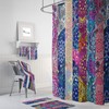 Boho Paisley Shower Curtain with Add-On Towels and Bath Mat Options for Bathroom Set