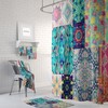 Boho Patterns Patchwork Style Shower Curtain Set with Optional Bath Mat and Towels