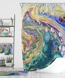 Boho Perfection Shower Curtain with Customizable Bath Mat and Towel Options for Chic Bathroom Decor