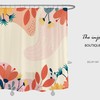 Boho Plants Shower Curtain with Floral Flowers and Customizable Colors