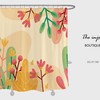 Boho Plants Shower Curtain with Floral Flowers and Customizable Sizes