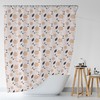 Boho Roses Shower Curtain, Botanical Floral Pattern Bath Print, Flowers Bathroom Decor Gift 71x74 in, Bohemian Style