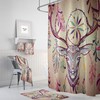 Boho Shower Curtain, Bohemian Bathroom Decor, Deer Dreamcatcher, Primitive Grunge with Unique Shower Curtains Print