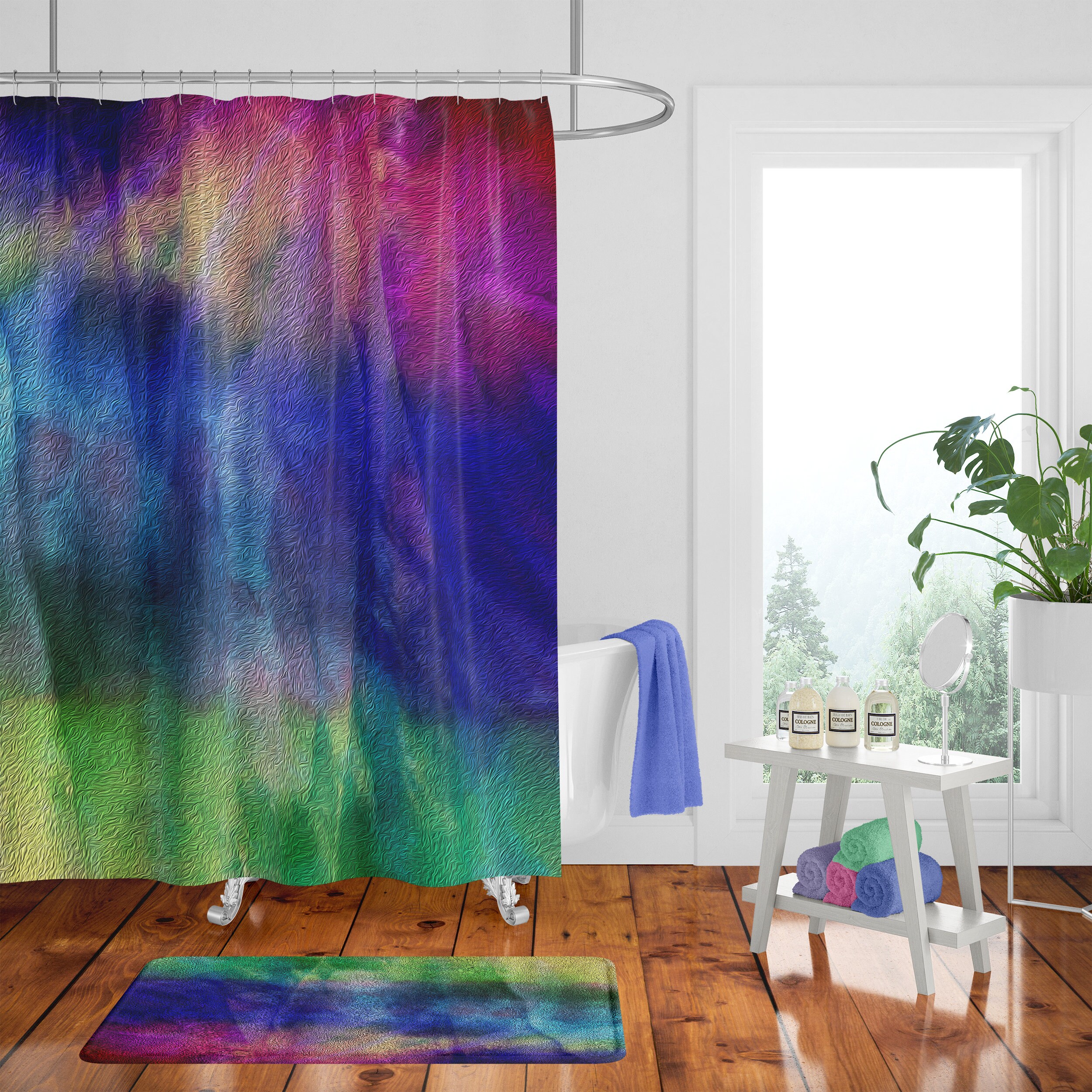 Boho Shower Curtain, Boho Maximalist Bathroom Decor with Unique Shower Curtains Print - Image 2