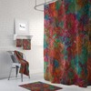 Boho Shower Curtain - Gypsys Garden Bathroom Set with Optional Bath Towels and Mat
