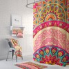 Boho Shower Curtain Optional Towels and Bath Mat Mandala Peacock with Restroom Shower Curtains Print