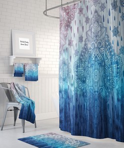 Boho Tie Dye Shower Curtain, Colorful Tie Dye Bath Curtain, Bohemian Bathroom Decor, Eclectic Home Design