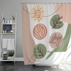 Boho Verlaat Douchegordijn, Boho Botanische Bloemen Retro Stof Badkamer Gordijn, Kids Bathroom Shower Curtain