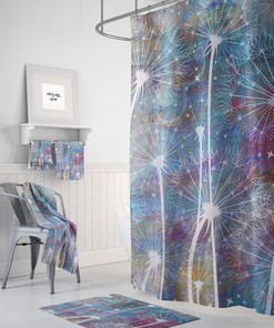 Boho Wishes Shower Curtain Set with Optional Bath Mat Bathroom for Unique Home Decor