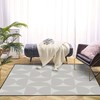 Bold Abstract Greige Seamless Geometric Area Rug with Minimalist Design for Modern Home Decor