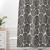 Bold Black and White Coastal Shower Curtain with Sea Urchin Design for a Modern Beach House
