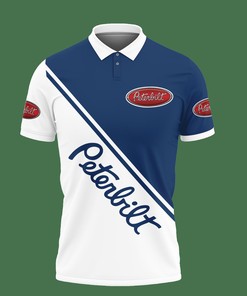 Bold Blue 3D Printed Peterbilt Vth-Hl Polo Shirt: Ver 1