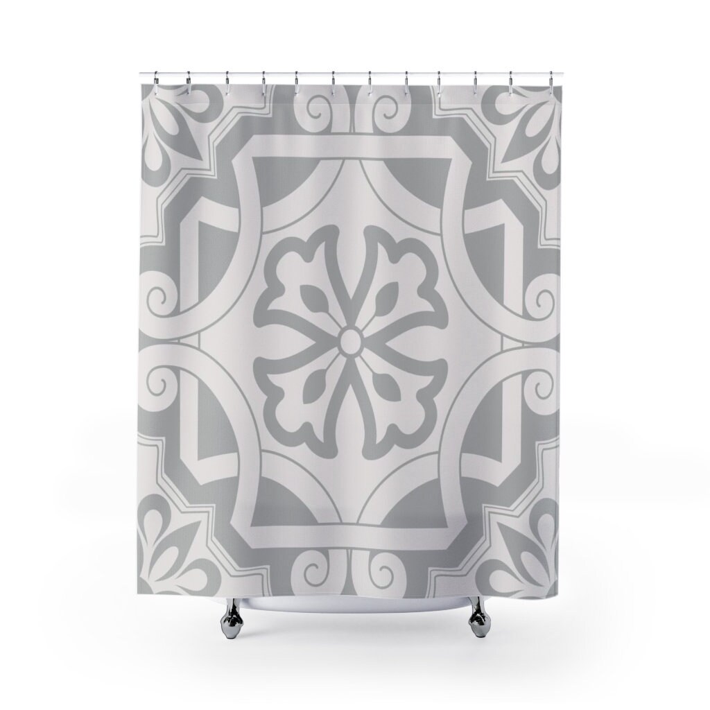 Bold Contemporary Shower Curtain for a Unique Bathroom, 71 x 71 inch Curtain