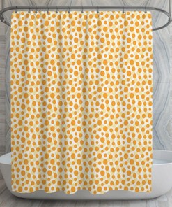 Bold Geometric Pattern Yellow and Orange Shower Curtain - Make Your Bathroom Unique