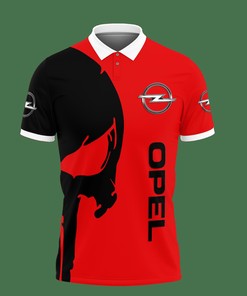 Bold Red Personalized Polo T-shirt: 3D Printed Opel Ttt-Va Polo Shirt Ver 4