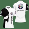 Bold and Bright in White: 3D Printed Alfa Romeo Ttt-Hl Polo Shirt Ver 1 with Athleisure Design
