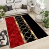 Bold and Modern 70s Style Red Gold and Black Living Room Decorative, Suitable for Bedroom Office Study Dining Room