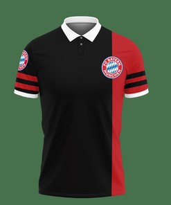 Bold in Black: 3D Printed Bayern Muchen Nct-Hl Polo Shirt Ver 1 with Personalized 3D Design