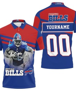 Boobie Dixon #26 Buffalo Bills AFC East Champs Personalized Polo Shirt with All Over Print Design and Breathable Fabric