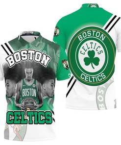 Boston Celtics' Jayson Tatum Signature Polo Shirt - All Over Printed Athleisure Breathable Fabric