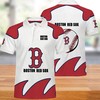 Boston Red Sox 3D Printed Breathable Fabric Athleisure Summer Top Polo Shirt - NRL