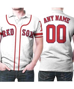 Boston Red Sox MLB Baseball Team Logo 2019 Allover Print Polo Shirt with Breathable Fabric and Polo Collar