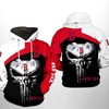 Boston Red Sox MLB Punisher Skull All Over Print Hoodie