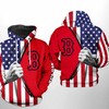 Boston Red Sox MLB US Flag All Over Print 3D Hoodie