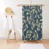 Botanic Blue Boho Shower Curtain, Eco-Friendly and Unique Bathroom Decor