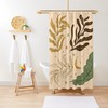 Botanic and Floral Shower Curtain - Boho Bathroom Decor Featuring Eco-Friendly Materials - Waterproof and Includes Hooks