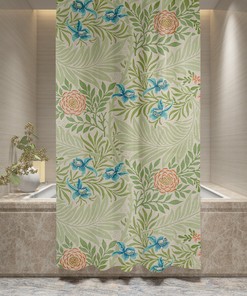 Botanical Boho Shower Curtain Featuring Chic Floral Design - Eco-Friendly and Waterproof