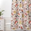 Botanical Fabric Boho Style Pink Floral Shower Curtain, Adds a Touch of Unique Elegance to Your Bathroom Decor