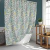 Botanical Garden Shower Curtain | Green Leaves Floral Fabric Bathroom Curtain | Home Bathroom Decor