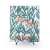 Botanical Leaves Shower Curtain | 71 x 71 inch Curtain | Floral Greenery Pattern Watercolor Bath Curtain